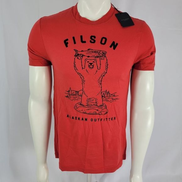 Filson Other - NWT C.C. Filson graphic t-shirt mens sz XS red bear Alaskan Outfitters USA made